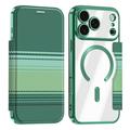 iPhone 18 Pro Stilfuldt magnetisk flip-etui med RFID-kortpladser