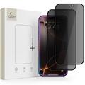 iPhone 18 Pro Tech-Protect Glass Spy+ Privacy Skærmbeskyttelse Hærdet Glas - 2 stk. - Sort