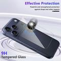 iPhone 18 Pro Skærmbeskyttelse Hærdet Glas til Bagcoveret - 9H - 2 Stk. - Klar