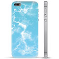 iPhone 5/5S/SE TPU Cover - Blå Marmor