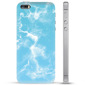 iPhone 5/5S/SE TPU Cover - Blå Marmor