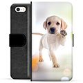 iPhone 5/5S/SE Premium Flip Cover med Pung - Hund