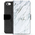 iPhone 5/5S/SE Premium Flip Cover med Pung - Marmor