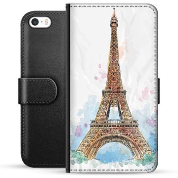 iPhone 5/5S/SE Premium Flip Cover med Pung - Paris