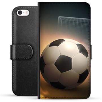 iPhone 5/5S/SE Premium Flip Cover med Pung - Fodbold
