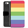 iPhone 5/5S/SE Premium Flip Cover med Pung - Pride