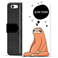 iPhone 5/5S/SE Premium Flip Cover med Pung - Slow Down