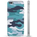 iPhone 5/5S/SE TPU Cover - Blå Camoufage