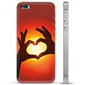 iPhone 5/5S/SE TPU Cover - Hjertesilhuet