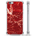 iPhone 6 / 6S Hybrid Cover - Rød Marmor
