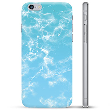 iPhone 6 / 6S TPU Cover - Blå Marmor