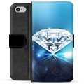iPhone 6 / 6S Premium Flip Cover med Pung - Diamant