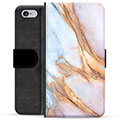iPhone 6 / 6S Premium Flip Cover med Pung - Elegant Marmor