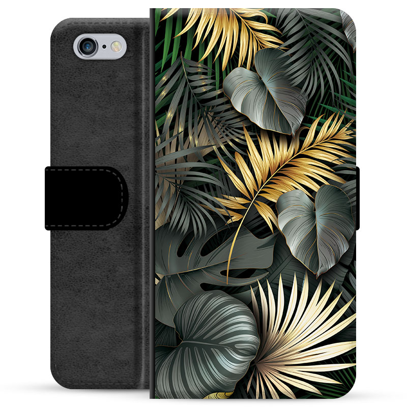 iPhone 6 / Flip Cover med Pung - Gyldne Blade