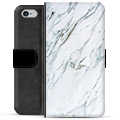 iPhone 6 / 6S Premium Flip Cover med Pung - Marmor
