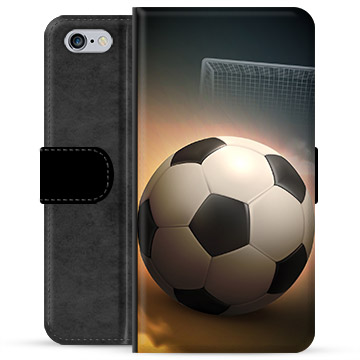 iPhone 6 / 6S Premium Flip Cover med Pung - Fodbold