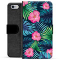 iPhone 6 / 6S Premium Flip Cover med Pung - Tropiske Blomster