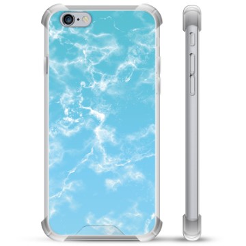iPhone 6 Plus / 6S Plus Hybrid Cover - Blå Marmor