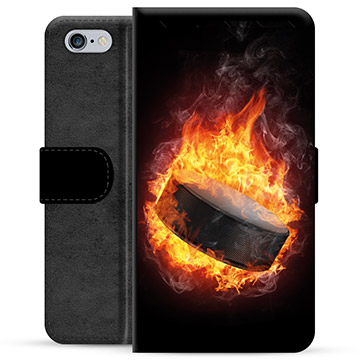 iPhone 6 / 6S Premium Flip Cover med Pung - Ishockey