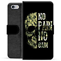 iPhone 6 / 6S Premium Flip Cover med Pung - No Pain, No Gain
