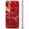iPhone 6 / 6S TPU Cover - Rød Marmor