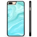 iPhone 7 Plus / iPhone 8 Plus Beskyttende Cover - Blå Marmor