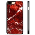 iPhone 7 Plus / iPhone 8 Plus Beskyttende Cover - Rød Marmor