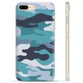 iPhone 7 Plus / iPhone 8 Plus TPU Cover - Blå Camouflage