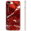 iPhone 7 Plus / iPhone 8 Plus TPU Cover - Rød Marmor