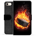 iPhone 7/8/SE (2020)/SE (2022) Premium Flip Cover med Pung - Ishockey