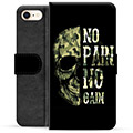iPhone 7/8/SE (2020) Premium Flip Cover med Pung - No Pain, No Gain