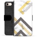 iPhone 7/8/SE (2020) Premium Flip Cover med Pung - Abstrakt Marmor