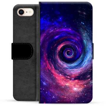 iPhone 7/8/SE (2020) Premium Flip Cover med Pung - Galakse