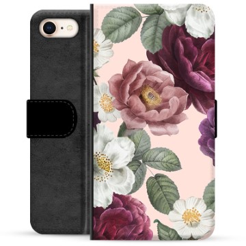 iPhone 7/8/SE (2020)/SE (2022) Premium Flip Cover med Pung - Romantiske Blomster