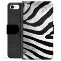iPhone 7/8/SE (2020) Premium Flip Cover med Pung - Zebra