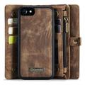 iPhone 7/8/SE (2020)/SE (2022) Caseme 008 2-i-1 Multifunktionel Pung - Brun