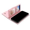 iPhone 7/8/SE (2020)/SE (2022) Esseble Etui M. Pung med lynlås og håndledsrem - lyserød