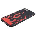iPhone 7/8/SE (2020)/SE (2022) Silikone Cover med Flammer - sort