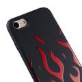 iPhone 7/8/SE (2020)/SE (2022) Silikone Cover med Flammer - sort