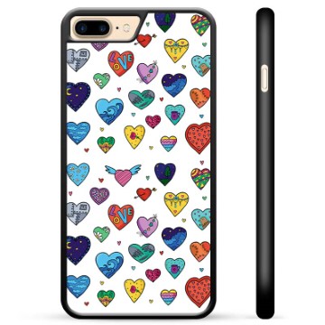 iPhone 7 Plus / iPhone 8 Plus Beskyttende Cover - Hjerter