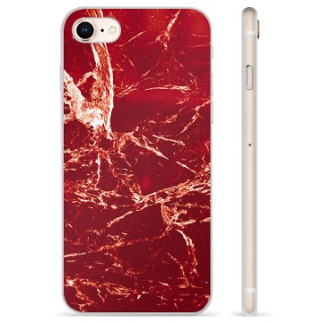 iPhone 7/8/SE (2020)/SE (2022) TPU Cover - Rød Marmor