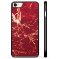 iPhone 7/8/SE (2020) Beskyttende Cover - Rød Marmor