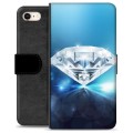 iPhone 7/8/SE (2020) Premium Flip Cover med Pung - Diamant