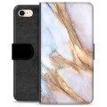 iPhone 7/8/SE (2020)/SE (2022) Premium Flip Cover med Pung - Elegant Marmor