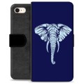 iPhone 7/8/SE (2020) Premium Flip Cover med Pung - Elefant