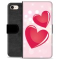 iPhone 7/8/SE (2020) Premium Flip Cover med Pung - Kærlighed