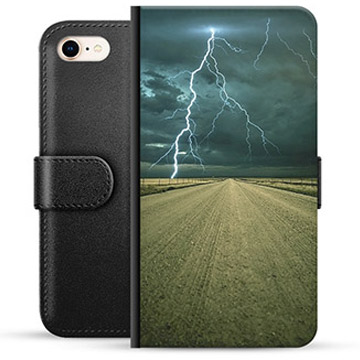 iPhone 7/8/SE (2020)/SE (2022) Premium Flip Cover med Pung - Storm