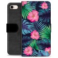 iPhone 7/8/SE (2020) Premium Flip Cover med Pung - Tropiske Blomster