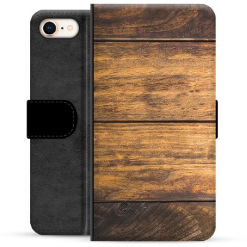 iPhone 7/8/SE (2020)/SE (2022) Premium Flip Cover med Pung - Træ