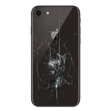 iPhone 8 Bagcover Reparation - kun glasset - Sort